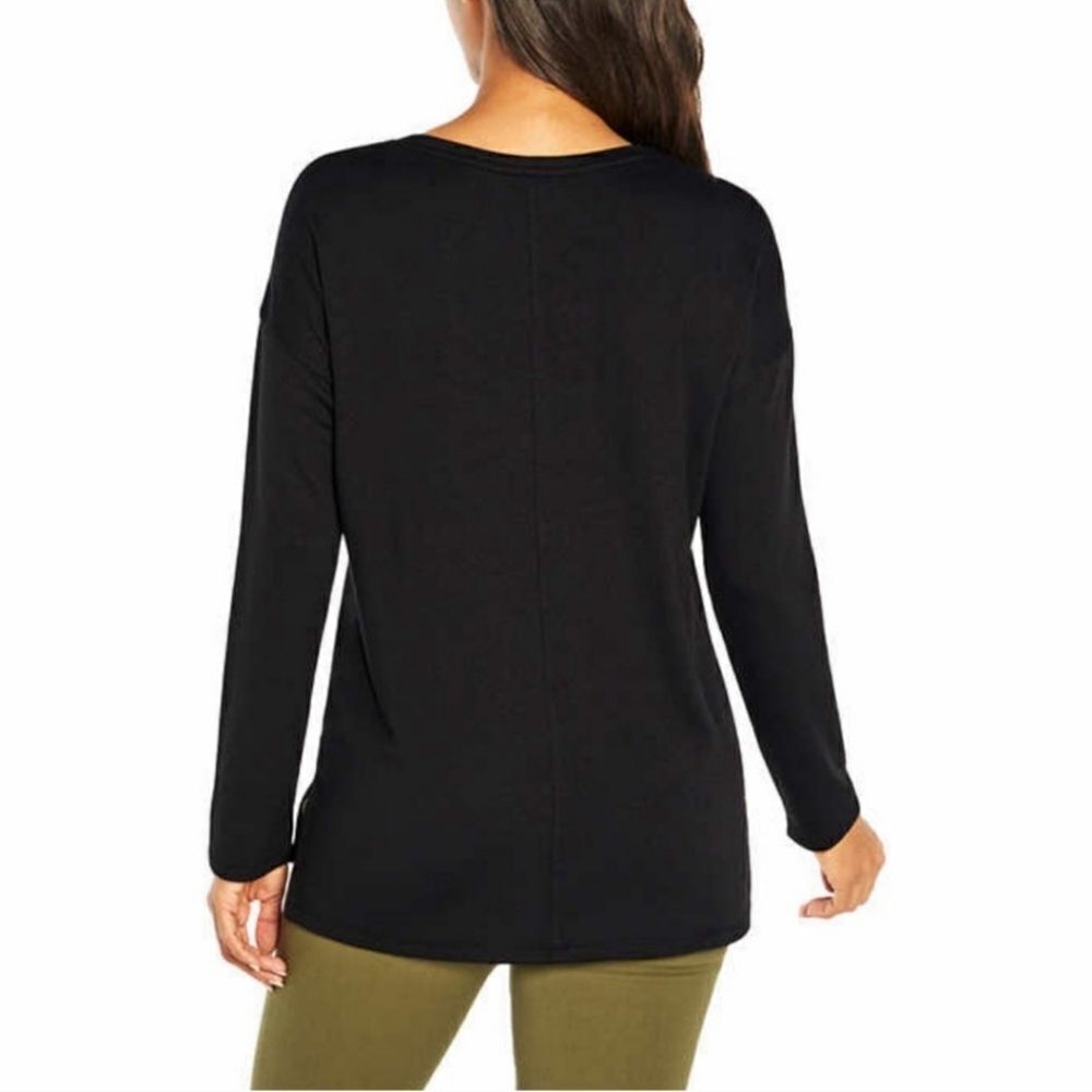Banana Republic The Signature Tee Collection Long Sleeve Tunic in Black Size S - Picture 3 of 13